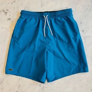 Preowned Lacoste Boys Blue Swim Shorts Size 14